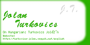 jolan turkovics business card